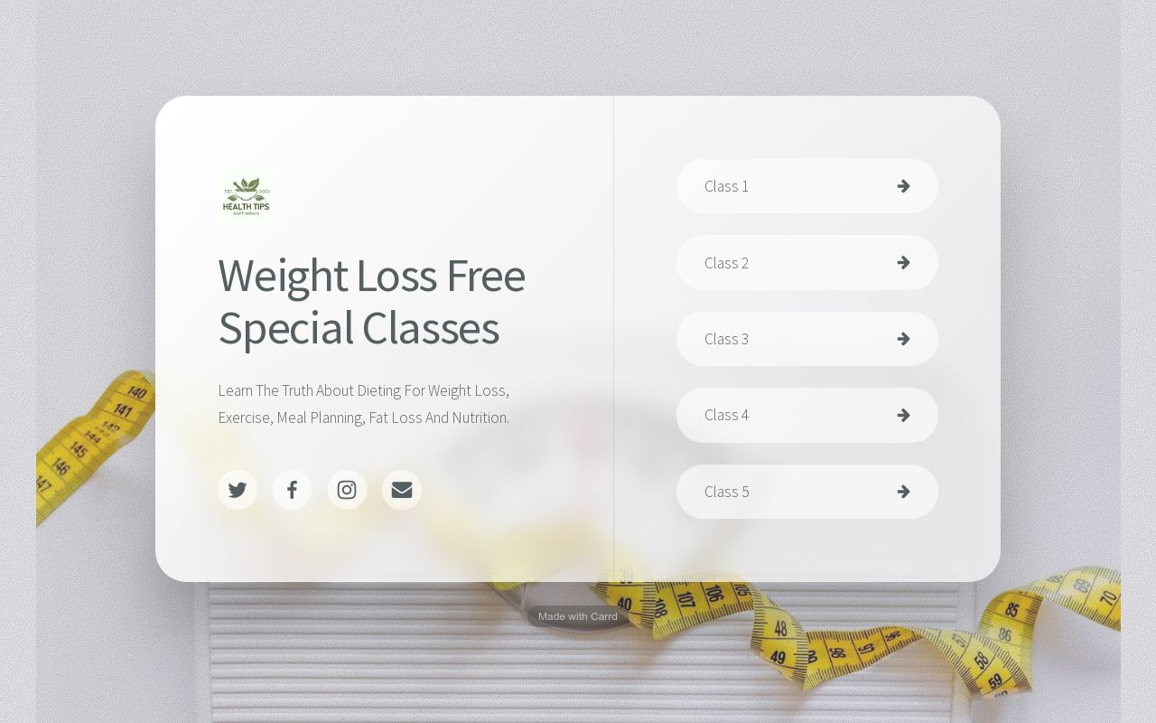 Weight Loss Special Class